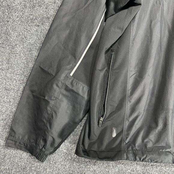 Nike Dri Fit Jacket Mens LargeFull Zip Black Zip Pockets Reflective Lightweight - Picture 4 of 9